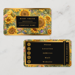 Beautiful Sunflower Trendy Collection Business Card