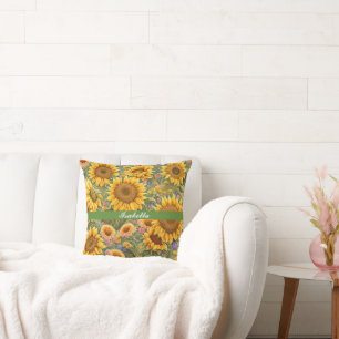 Beautiful Sunflower Trendy Collection Cushion