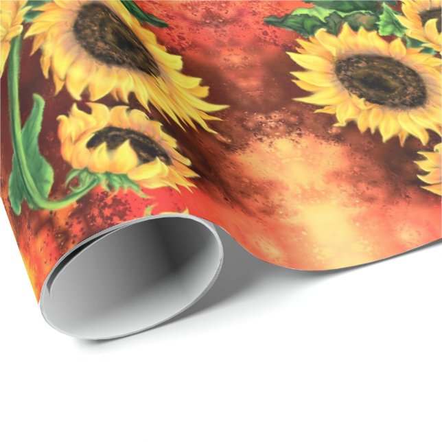 Beautiful Sunflower Wrapping Paper (Roll Corner)