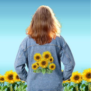 Beautiful Sunflowers  Denim Jacket