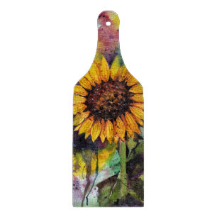 Beautiful Sunflowers In Watercolor Cutting Board