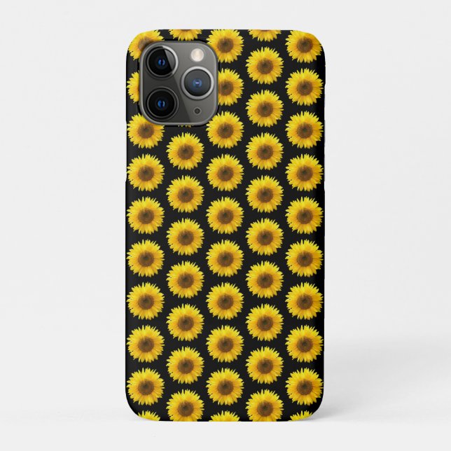 Beautiful sunflowers on black Case-Mate iPhone case (Back)