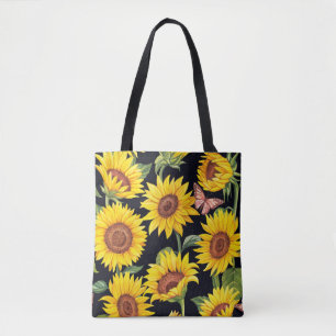 Beautiful Sunflowers pattern Tote Bag