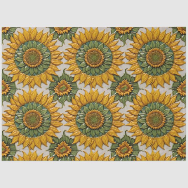 Beautiful Sunflowers Popular Collection Tissue Paper (Front)