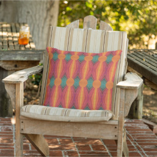 Beautiful Sunny Sun Rays Southwestern Folk Art Cushion