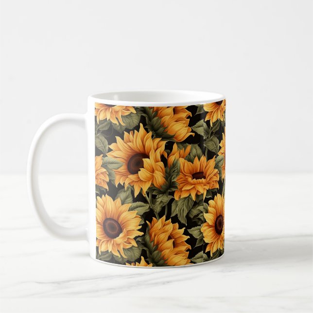 Beautiful Sunny Sunflower Mug (Left)
