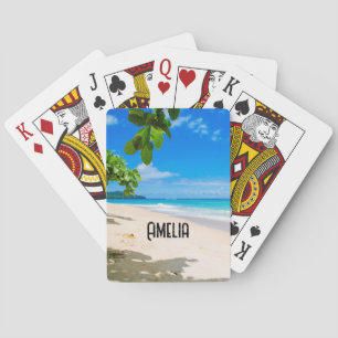 Beautiful Sunny Tropical Beach Photo Playing Cards