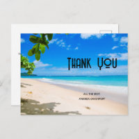 Beautiful Sunny Tropical Beach Photo Thank You