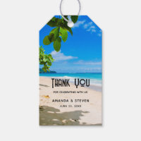 Beautiful Sunny Tropical Beach Wedding Thank You
