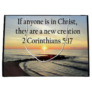 BEAUTIFUL SUNRISE 2 CORINTHIANS 5:17 DESIGN LARGE GIFT BAG