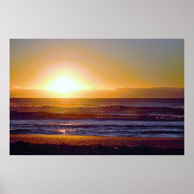 Beautiful Sunrise at the Seashore Photo Poster (Front)