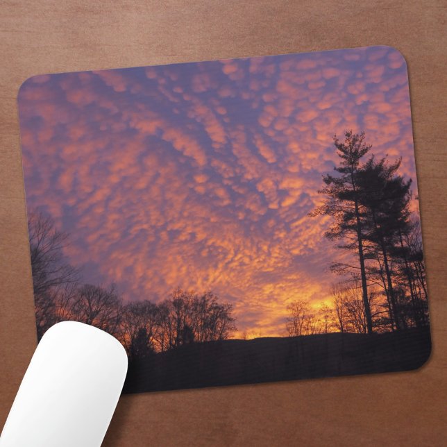 Beautiful Sunrise Clouds Photo Mouse Pad (Beautiful Sunrise Clouds Photo Mouse Pad, in situ)