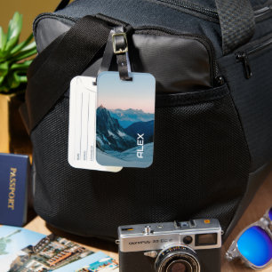 Beautiful Sunrise in a Mountain Range Luggage Tag