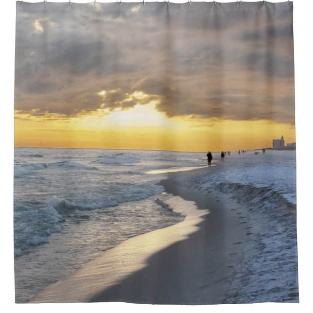Beautiful Sunset at Pensacola Beach, Florida Shower Curtain (Front)