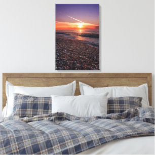 Beautiful sunset at sea. Batumi Georgia Canvas Print