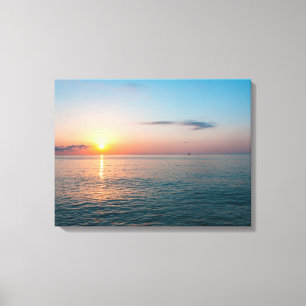 Beautiful sunset at sea. Batumi Georgia Canvas Print