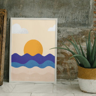 Beautiful Sunset at Seaside Relaxing Poster