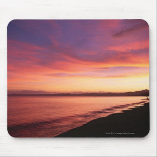 Beautiful sunset at the beach mouse pad
