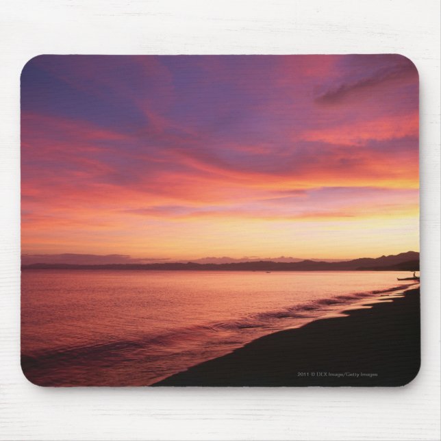 Beautiful sunset at the beach mouse pad (Front)