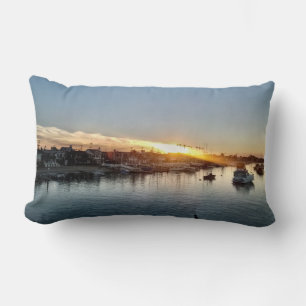 Beautiful Sunset at the Harbour in Balboa Island Lumbar Cushion
