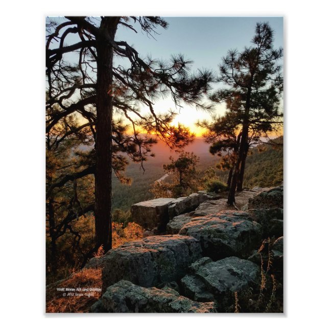 Beautiful Sunset at the Mogollon Rim Arizona Photo Print (Front)