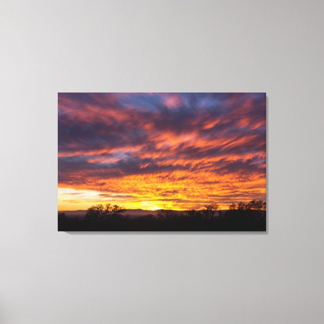 Beautiful Sunset Canvas Triptych art (Front)