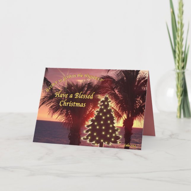 Beautiful Sunset Christian Christmas Cards (Front)