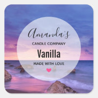 Beautiful Sunset Coastal Photo - Candle Business