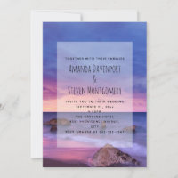 Beautiful Sunset Coastal Photograph Design Wedding