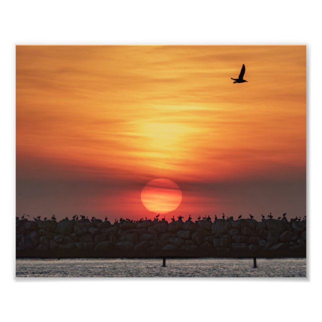 Beautiful Sunset Colors - Marina Del Rey, CA Photo Print (Front)