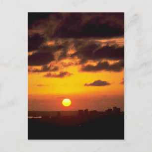 Beautiful Sunset: Downtown skyline, San Diego, Cal Postcard