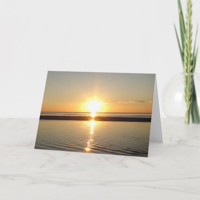 Beautiful Sunset Greetings Card (Front)