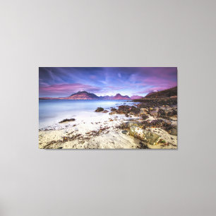 Beautiful Sunset in Elgol Village Scotland Canvas Print