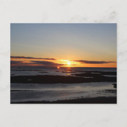 Beautiful sunset in Iceland postcard