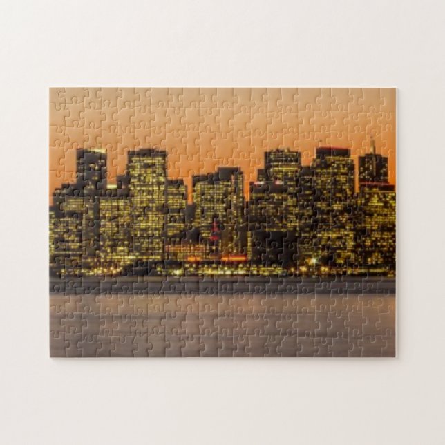 Beautiful sunset in San Francisco Jigsaw Puzzle (Horizontal)