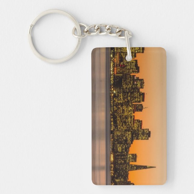 Beautiful sunset in San Francisco Key Ring (Front)