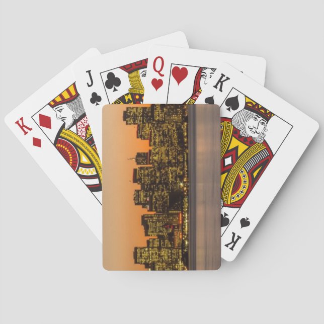 Beautiful sunset in San Francisco Playing Cards (Back)