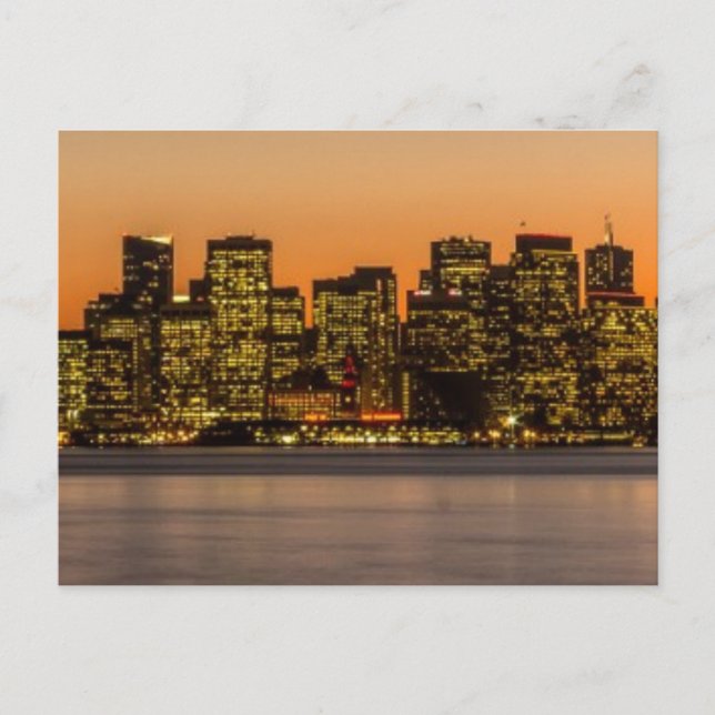 Beautiful sunset in San Francisco Postcard (Front)