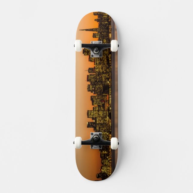 Beautiful sunset in San Francisco Skateboard (Front)
