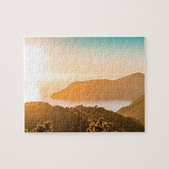 Beautiful Sunset Italian Coast Jigsaw Puzzle (Horizontal)