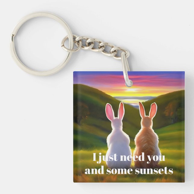 Beautiful Sunset Key Ring (Front)