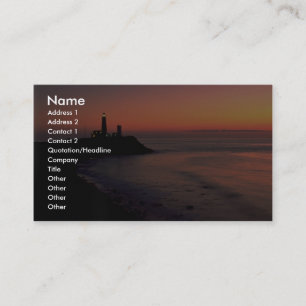 Beautiful Sunset: Montauk Point Light House, Long Business Card