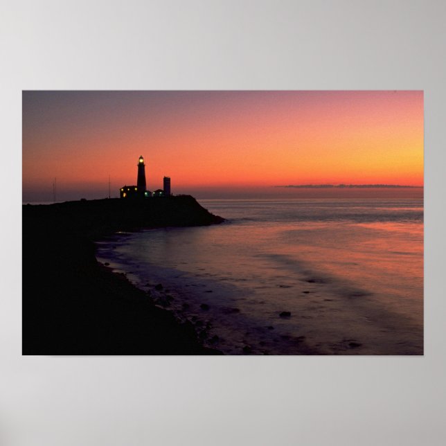 Beautiful Sunset: Montauk Point Light House, Long Poster (Front)