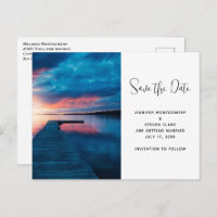 Beautiful Sunset on a Calm Lake Save the Date