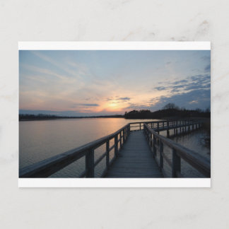 Beautiful Sunset On a Dock Postcard