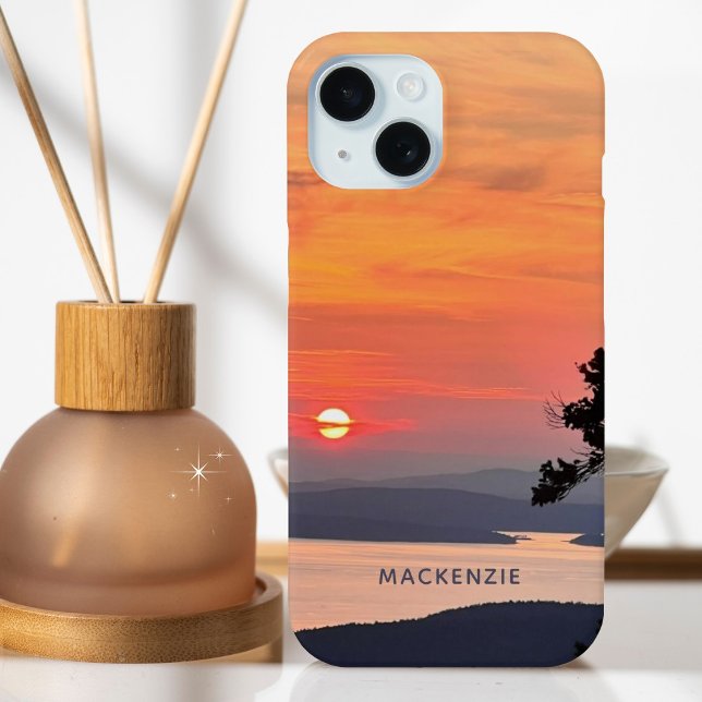 Beautiful Sunset on Mountain Lake Case-Mate iPhone Case (Goes well on all phones. )