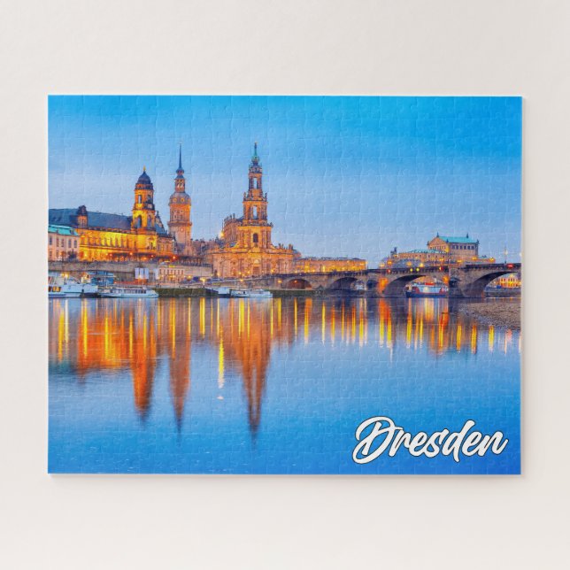 Beautiful Sunset Over Dresden, Germany Jigsaw Puzzle (Horizontal)