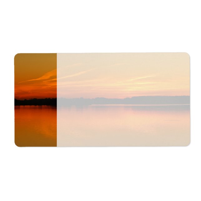 Beautiful Sunset Over Lake Water Landscape (Front)