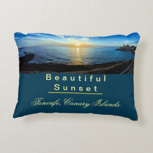 Beautiful Sunset Over Tenerife Canary Islands   Decorative Cushion