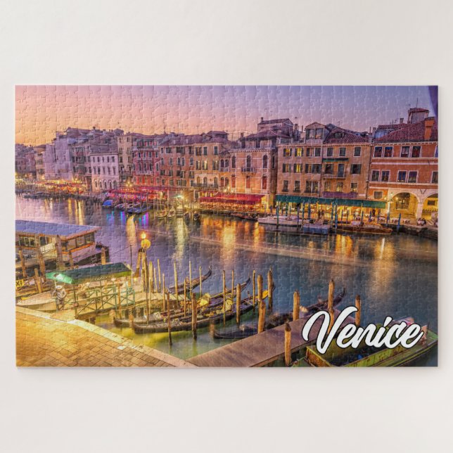 Beautiful Sunset Over Venice, Italy Jigsaw Puzzle (Horizontal)
